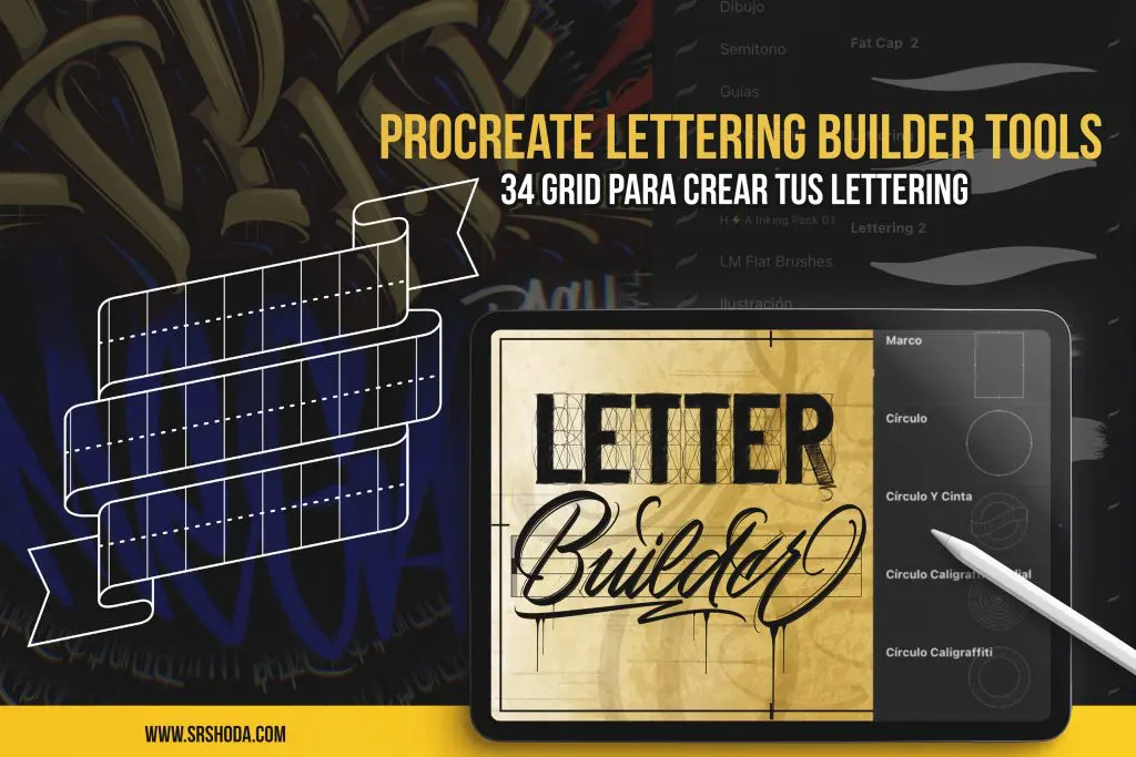 lettering-grid para procreate