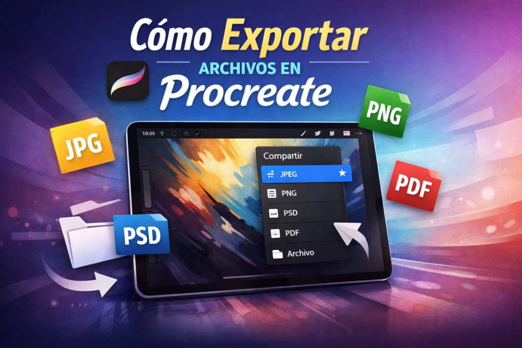 Cómo exportar archivos en Procreate sin perder calidad según el formato