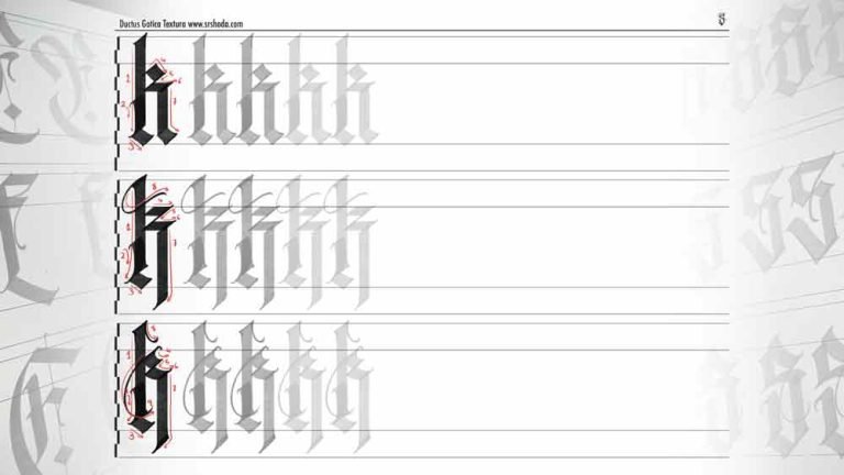 Letra-k-caligrafia-gotica