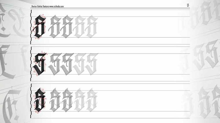 Letra-s-caligrafia-gotica