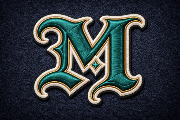 Curso de lettering digital con procreate, m en efecto bordado