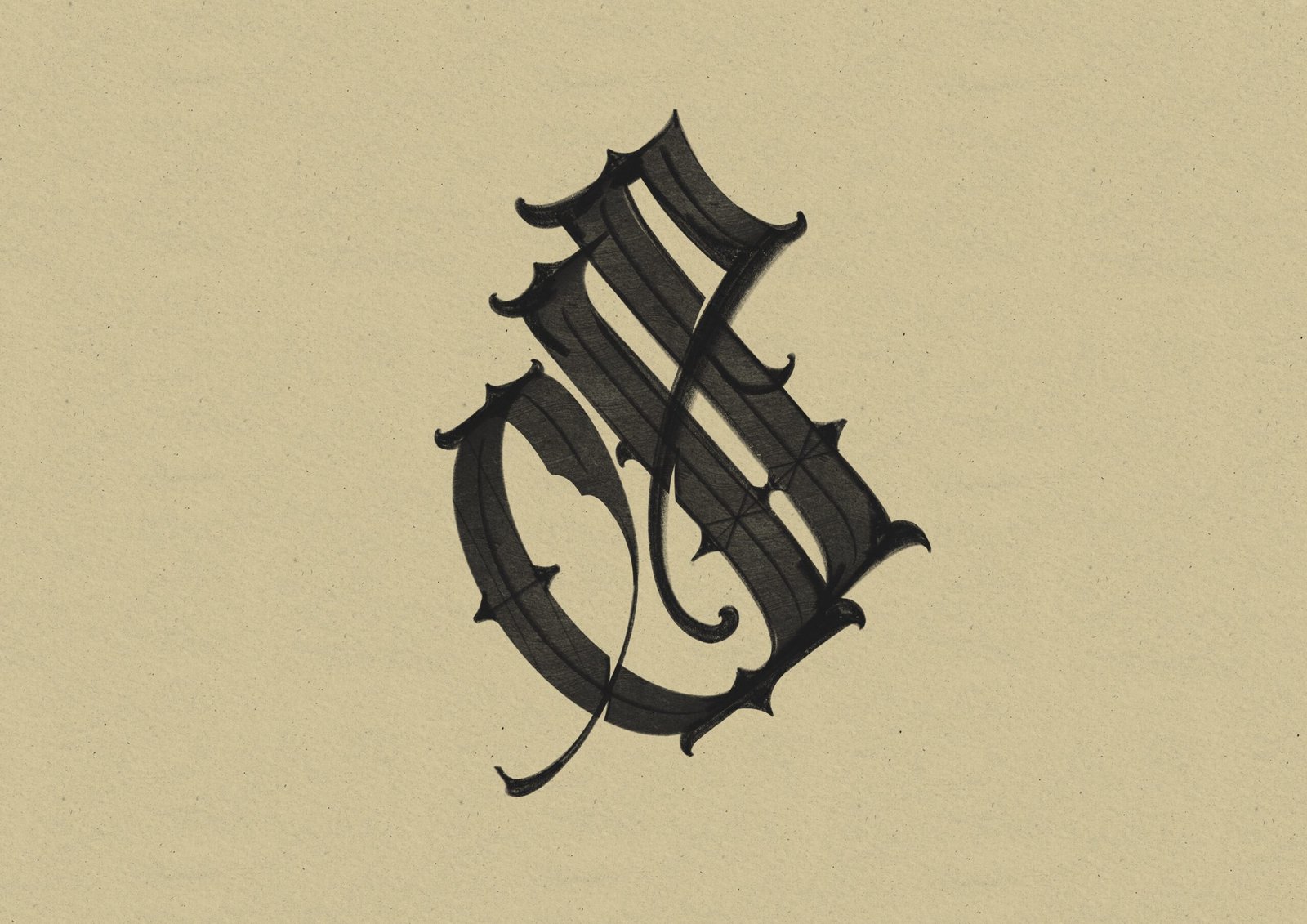 boceto blackletter en procreate